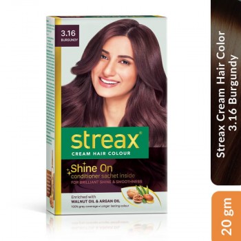 Streax Cream Hair Color 3.16 Burgundy, 20 gm